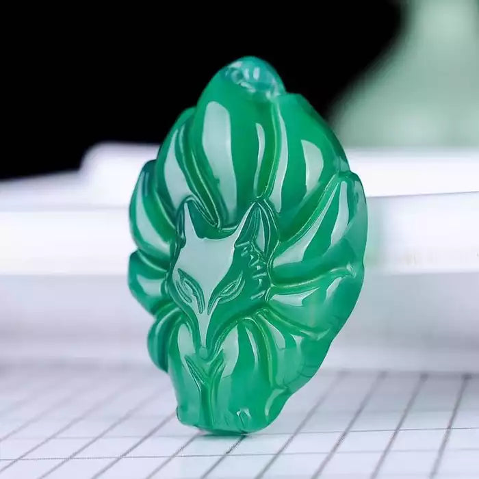 Lucky Fox Queen Stone - Green