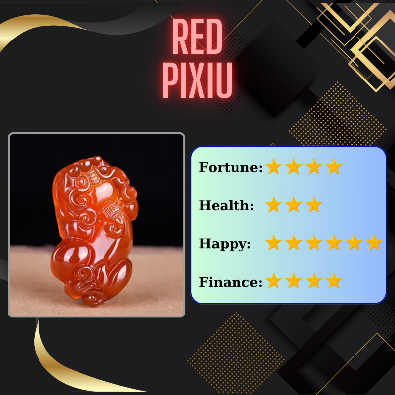 Lucky Pixiu Stone - Red