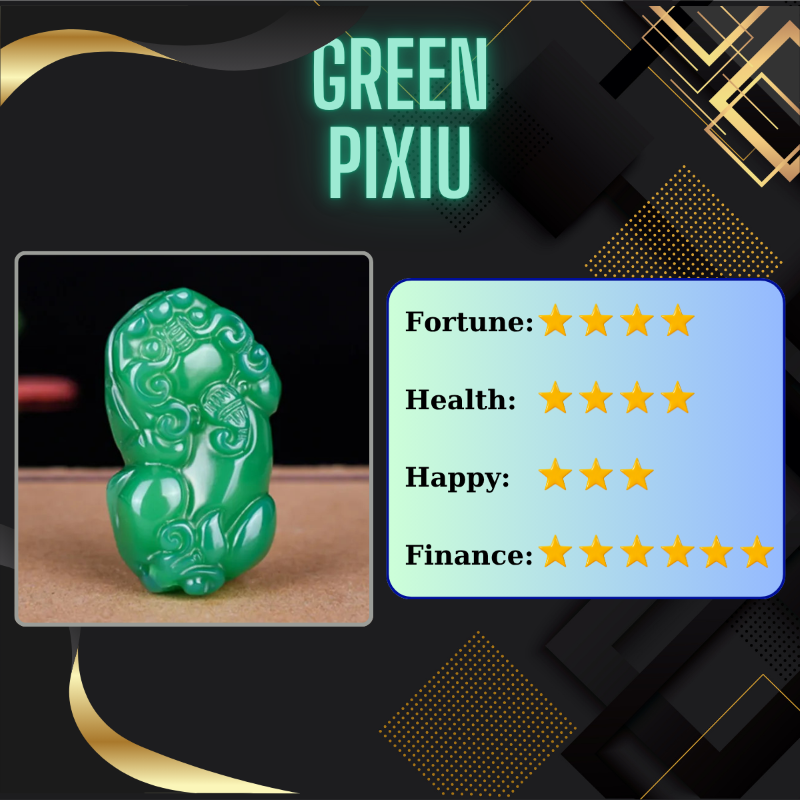 Lucky Pixiu Stone - Green