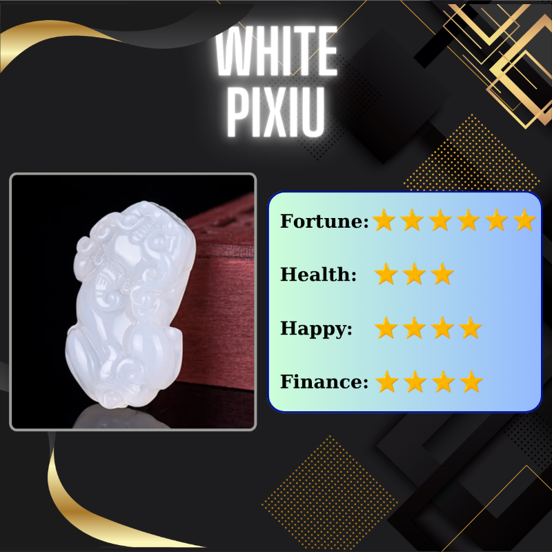 Lucky Pixiu Stone - White