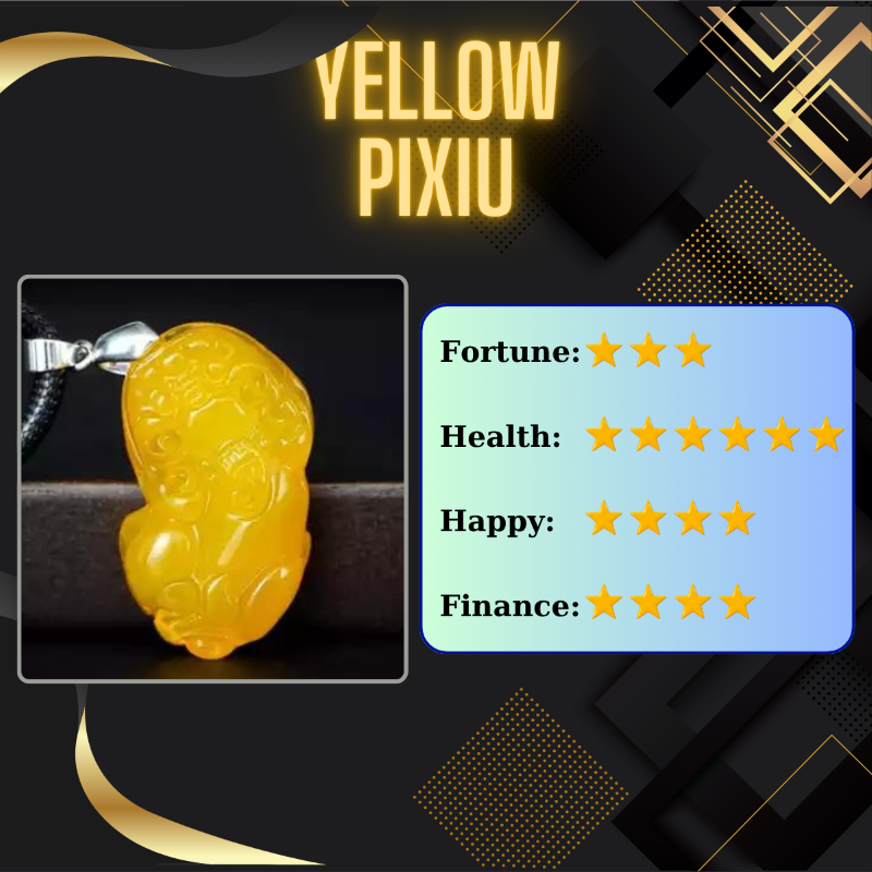 Lucky Pixiu Stone - Yellow