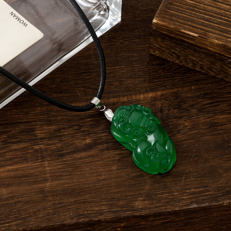 Lucky Pixiu Stone - Green