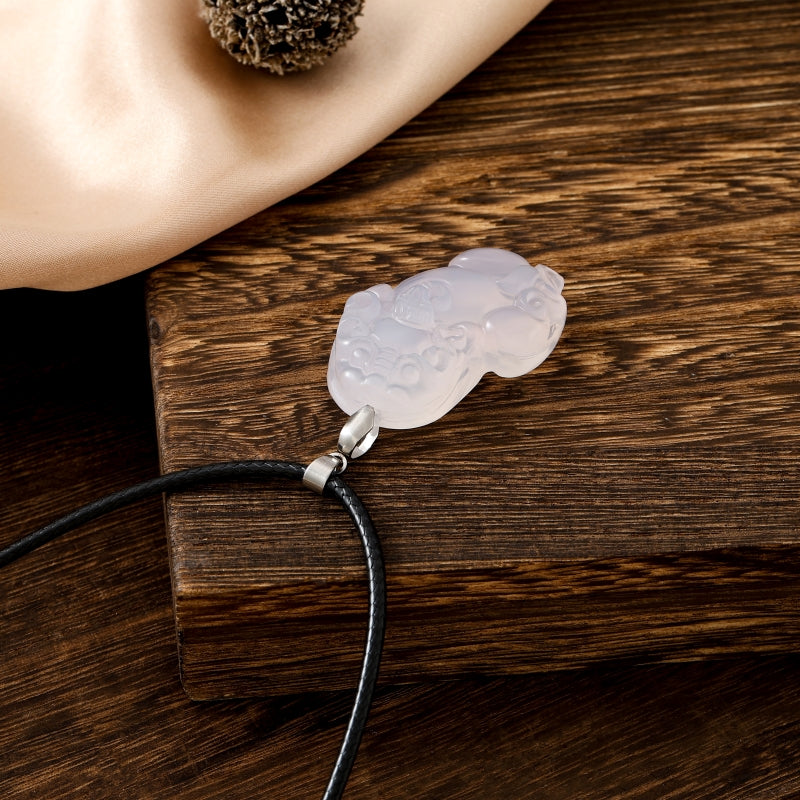 Lucky Pixiu Stone - White