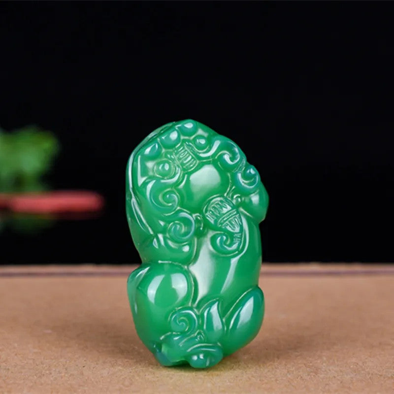 Lucky Pixiu Stone - Green